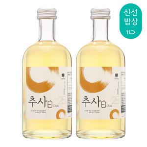 [품질보장] 예산사과와인 추사백오크 25도 350mlx2병 오크숙성사과증류주,온더락잔