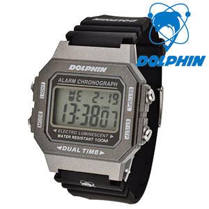 돌핀 100M 방수 알람 크로노그라프 전자손목시계 567-32C