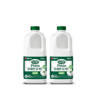 서울우유 더 진한 플레인 요거트 당무첨가 1.8L 2개