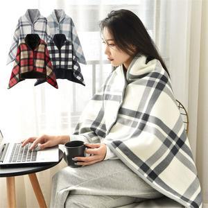 구트바이 포근 플리스 극세사 무릎 어깨 똑딱이 수면 담요 망토
