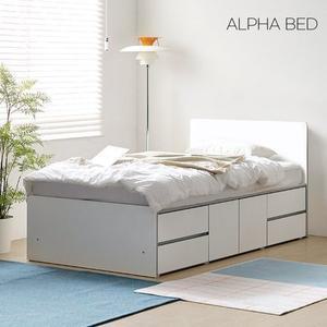 [알파침대]프린 슬림 2단 수납침대 SS+애쉬드 필로우탑 독립스프링