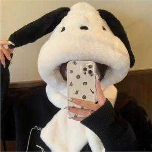 겨울방한모자 멍멍이모자목도리 바라클라바털모자곰돌이 후드 머플러