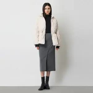[롯데백화점]시슬리 퀼팅 허리 스트링 오리털후드 패딩(SAPDE1511)