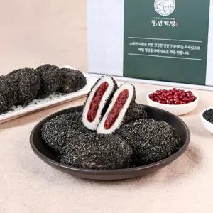 청년떡방 저당 팥앙금 흑임자 찹쌀떡 1.2kg