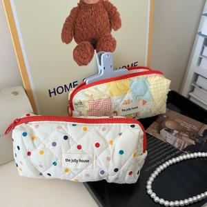 귀여운 누빔파우치 화장품파우치 패브릭파우치 메이크업 멀티