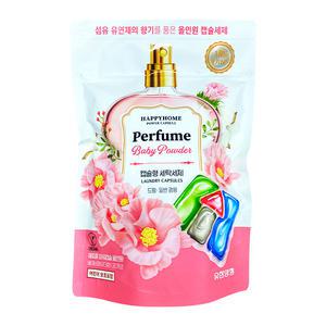 [공식대리점] 유한양행 해피홈 파워캡슐 올인원 세탁세제 베이비파우더향 30개입 / N9