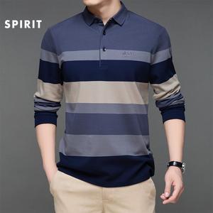 지프 스피릿 남성 캐주얼 느슨한 순면 긴팔티