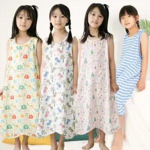 꾸미 국내산 면 슬라브 초등 주니어용 수면조끼 봄 여름용