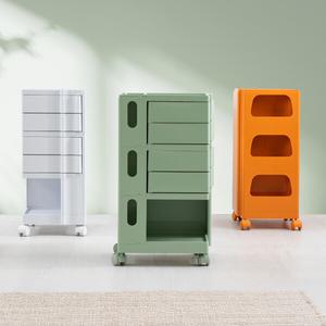 레인보우 트롤리 5단 웨건 이동식 간이 회전 서랍 바퀴 수납 인테리어 디자인 카페