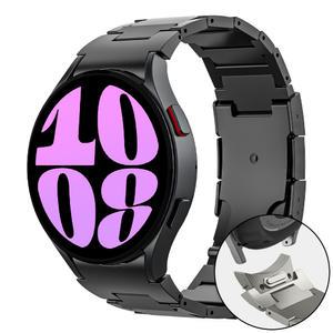 갤럭시 워치 4 5 6 7 FE 원버튼 티타늄 메탈 스트랩 블랙