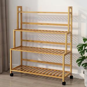 모리 이동식 거실 화분받침대 화분 스탠드 바퀴형 다육이 거치대 화분선반 장식장 진열장