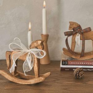 [유월가게](강남점)러스틱 우드 목마 흔들말 오브제