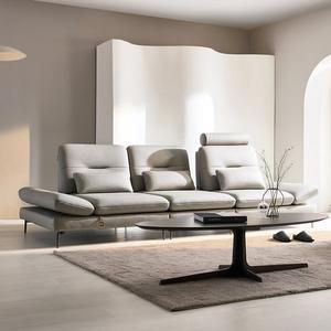 [다우닝]미니언 3.5인 스윙 전체 통가죽 소파+스툴