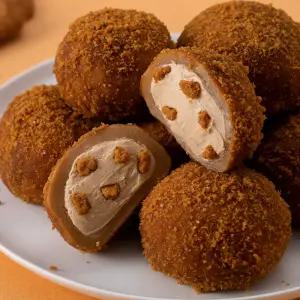 [화과방] 카라멜 쿠키찰떡(40gx8개입) / 찹쌀떡 아이스찰떡 대량간식 떡 개별포장 신제품 로투스