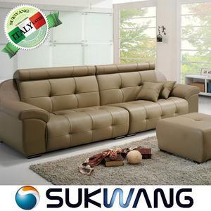 [서광퍼니처] 헤일로 천연가죽 4인용 소파+스툴+쿠션 2개