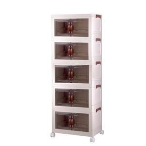 [셀링코리아]S 접이식 바퀴이동 리빙박스 폭45cm 5단 co-00892 수납박스 옷정리함 리빙수납 정리