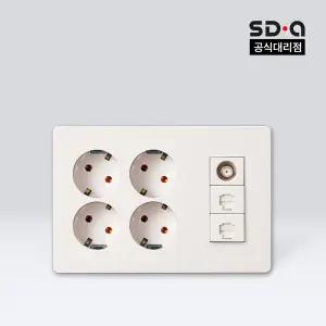 신동아 리젠 아파트 매립 통합수구 통신 커버 4구 콘센트/8P 2구+CATV