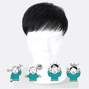 정수리 부분 가발 남성용 인모 내추럴형 남자