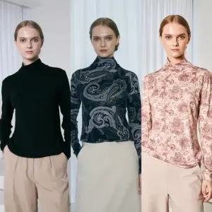 Lipbbam 바이립밤 빌라 모달 실키 터틀넥 티 블라우스 1종