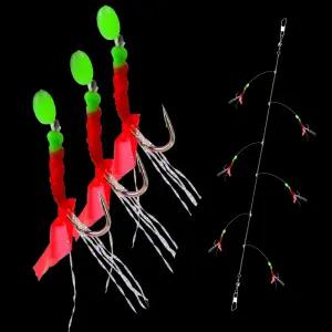 카드 채비 낚시 바늘 어피 초보 바다 전어 볼락 열기 고등어 원투 채비 6단