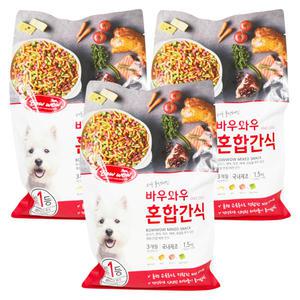 바우와우 애견용 혼합간식 100g x 15팩 x 3개