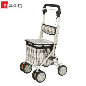 라온아띠 KCS-317 노인용 성인용 보행기 보조기 실버카 유모차