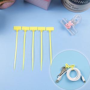 고품질 sDD 사각 네임택 전선 케이블타이 소형(노랑) 100P 전선정리 케이블메모 전선메모 (WFHUAWW)