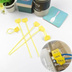 고품질 sDD 오각 메모 전선 네임텍 케이블타이(노랑)중100P 전선정리 케이블메모 전선메모 (WFHUAWT)