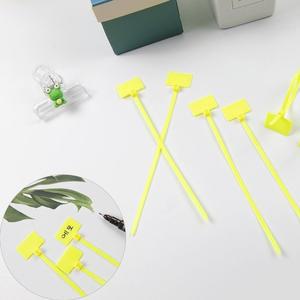 고품질 sDD 사각 네임택 메모 케이블 분류 타이 노랑100P (WFHUB1D)