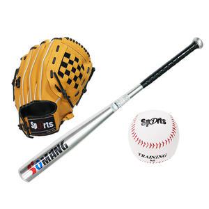 스포츠원 야구글러브27cm 아동용야구글러브 우투용 왼손착용 방망이 야구공 세트