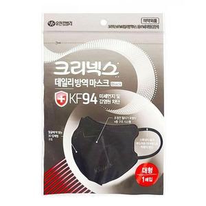 MY 크리넥스 데일리방역마스크1P 블랙 (WFHVQX9)