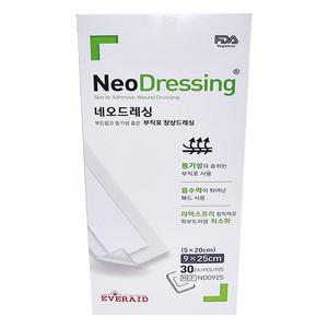 에버레이드 네오드레싱 멸균밴드 부직반창고 운드 9x25cm 30매