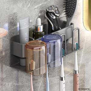 부착식 칫솔 치약 컵걸이 홀더 꽂이 걸이 거치대 거꾸로 양치컵 칫솔통 면도기 욕실 무타공 소품 수납 보관