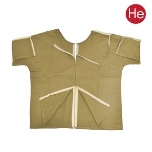 H 여름 환자복 상의 카키 지퍼형 병원 진찰 검진 치료 환의 IMS복 가운 침구복