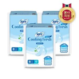 쏘피 2025 쿨링프레쉬 팬티라이너 롱 40P 3팩