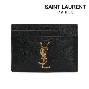 카드지갑 카산드라 마틀라세 블랙 금장 423291-BOW01-1000