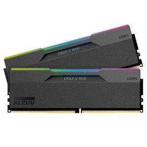 KLEVV CRAS V RGB DDR5 32GB (2x16GB) 7200MHz CL34 A-DIE 1.4V 게이밍 데스크톱 램 메모리 SK하이닉스 칩 XMP 3.0 / AMD 엑스포 준비 완료 - 블랙 (KD5AGUA80-72B340G)