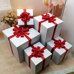 선물상자 대형 선물 생일세트 화이트데이 사각형 기프트박스 대용량 인형 레드 25CM