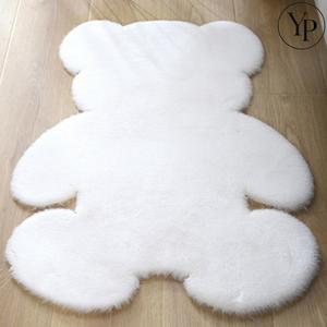 캐릭터 곰돌이 패브릭 카페트 러그 극세사 솔리드 방바닥매트 침실 거실 발매트