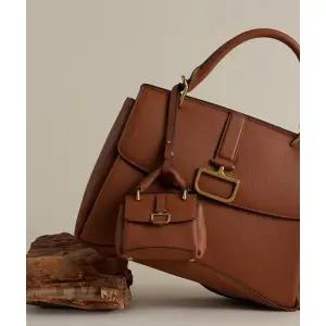 갤러리아 DCHO5F553 닥스 버크백샬롯 브라운 소가죽 미니어처 키링 겸 참장식