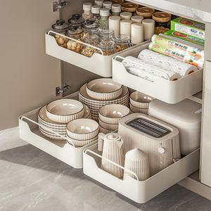 TLB 풀아웃 주방 슬라이딩 선반 싱크대 수납장 무타공 서랍형