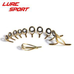 LureSport 골드 스틸 프레임, KT KW8 가이드, MN 탑 10 개, 11 개 가이드 세트, 로드 빌딩 구성 요소 수리,