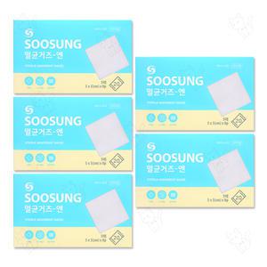 수성 멸균거즈엔 5x5cm 8겹 5매 20포 100매 소 5개