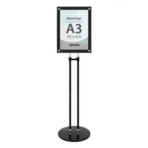 아트사인 스탠드꽂이A3(자석/투폴) 4744 이동식스탠드
