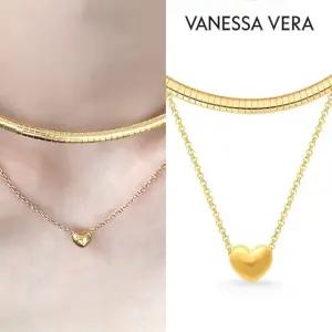 바네사베라 24K 볼륨 하트 목걸이 2종 세트