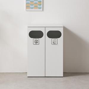 정수기 거치대 휴지통 수납장 분리수거장 2칸 60cm P0000RNO