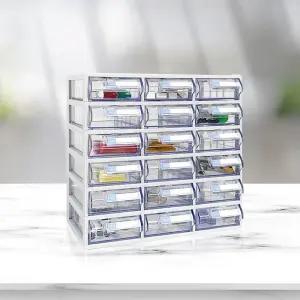 스마트 정리함 데스크/박스/플라스틱/보관함/책상/투명/사무용/서랍/수납함/소품/공구
