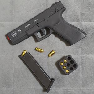 탄피배출 반자동 권총 검정색 글록18