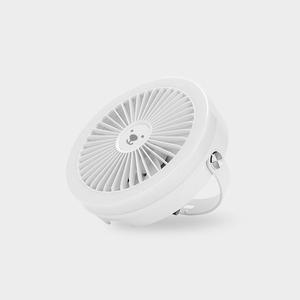 [바이맘]북극곰 써큘레이터 미니선풍기 탁상용 휴대용 실링팬 캠핑랜턴 LED조명기능/저속어댑터포함