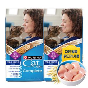퓨리나 캣차우 컴플리트 고양이 기능성 사료 2.86kg x 2개
